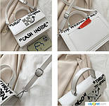 Яскрава стильна сумочка Off-White з ручкою і ременем через плече, фото 9