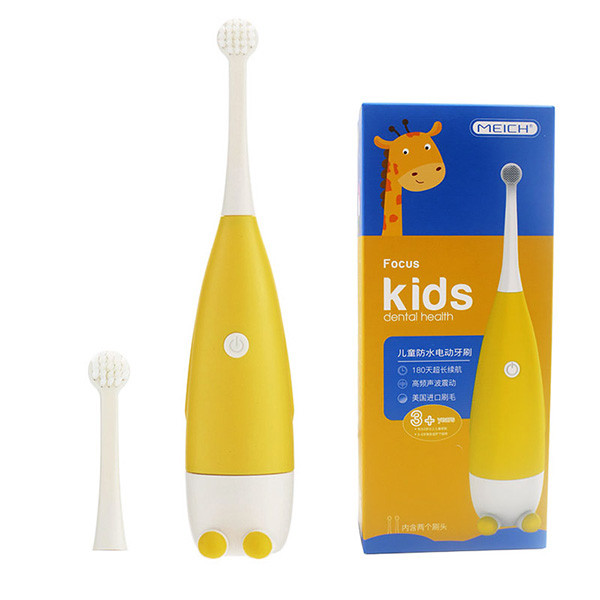Детская звуковая зубная щетка MEICH A6 Giraffe Yellow.
