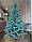 Елка искусственная литая высота 1,8 м голубая Poyal  № 18, классическая красивая новогодняя ёлка, фото 9