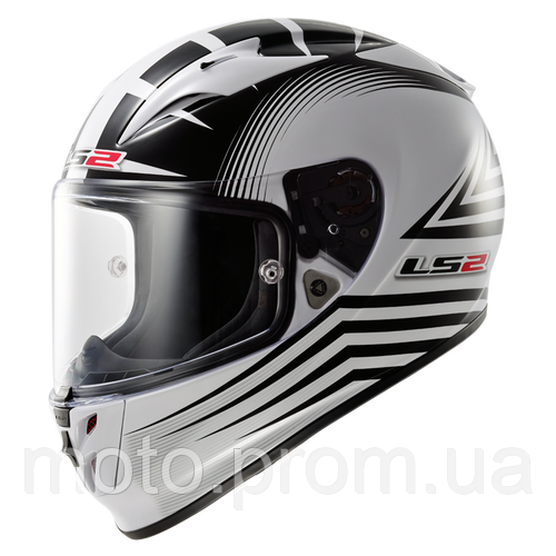 

Шлем LS2 FF323 ARROW R TRAX WHITE-BLACK размер XL