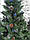 Ель ПВХ 2,5 м с белым напылением на кончиках с шишками и красными ягодами, Новогодняя Елка зеленая со снегом, фото 9