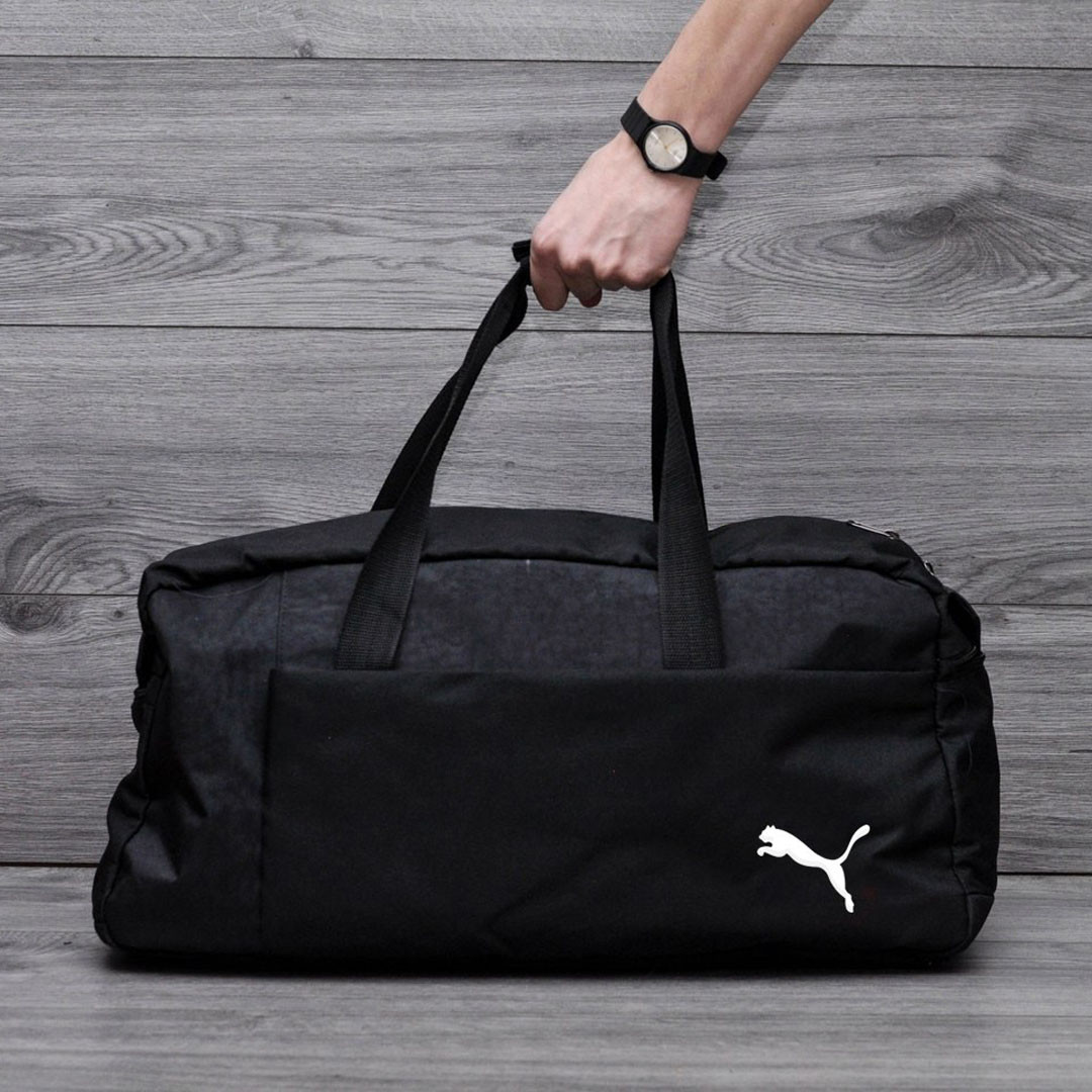 

Спортивная, дорожная сумка пума, Puma с плечевым ремнем. Черная, Черный
