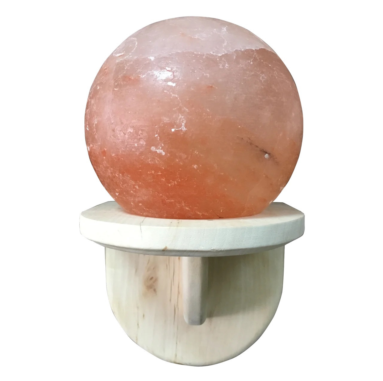 Світильник прямий Куля з гімалайської рожевої солі для лазні та сауни