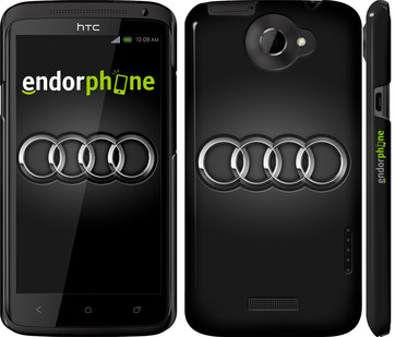 

Чехол на HTC One X Audi. Logo v3 "3106c-42", Черный