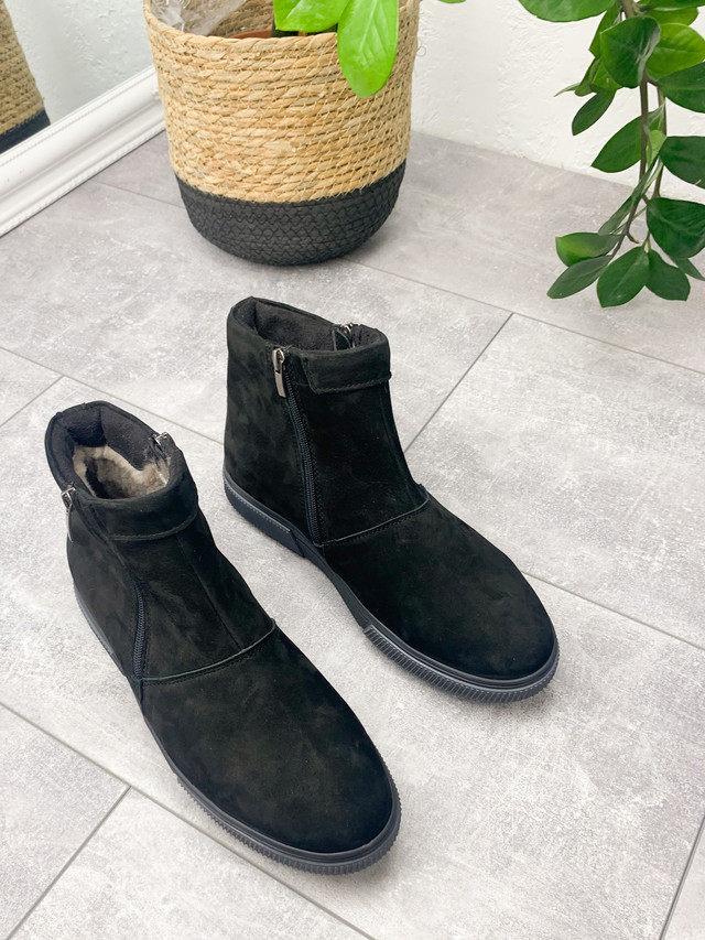 Угги мужские зимние замшевые черные ботинки на меху мужская обувь Rosso Avangard Y-G Black Navi Vel