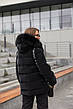 Куртка женская теплая зимняя с капюшоном и натуральным мехом размеры:42-54, фото 4