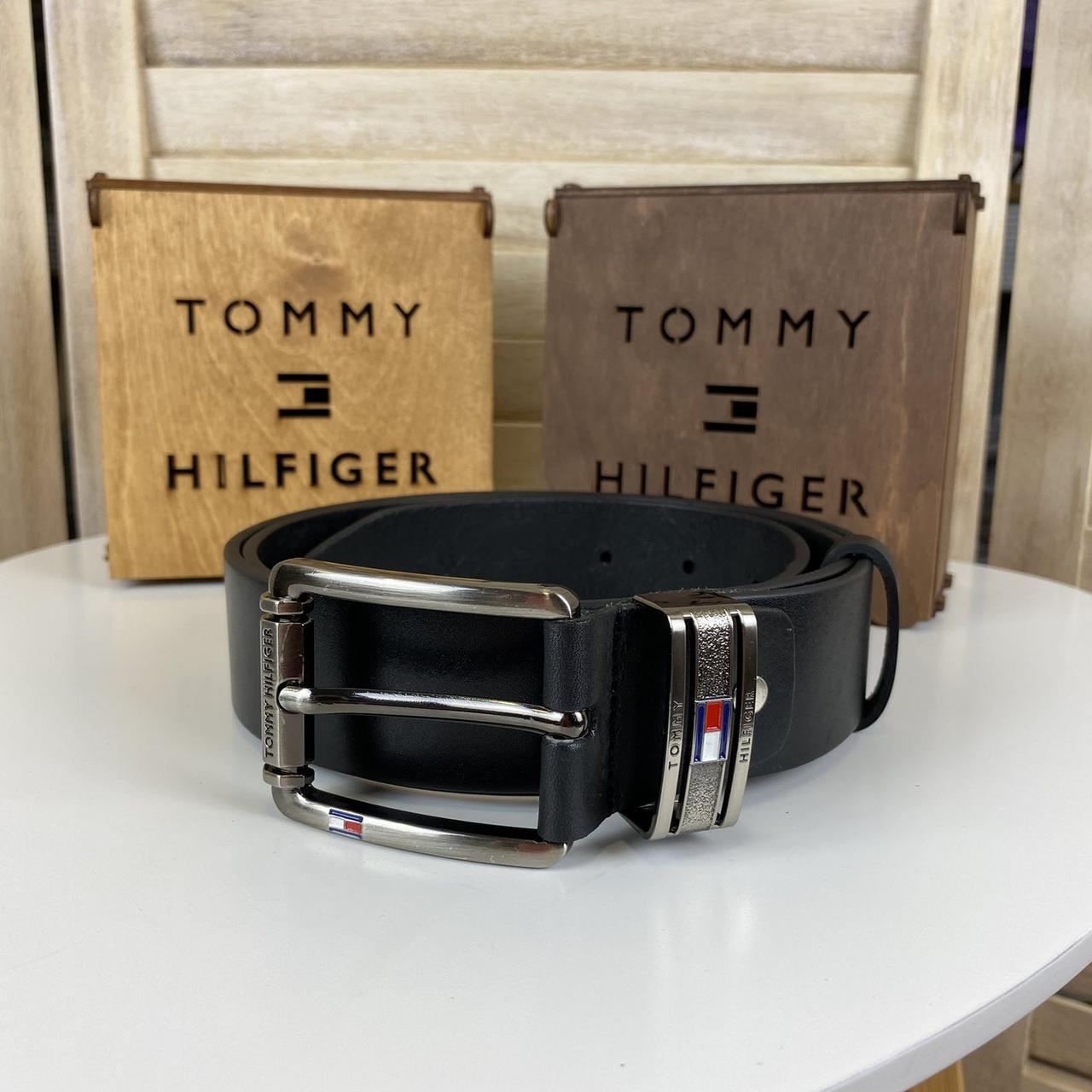 

Кожаный мужской ремень в стиле Tommy Hilfiger черный широкий поясной ремешок для мужчин Томми