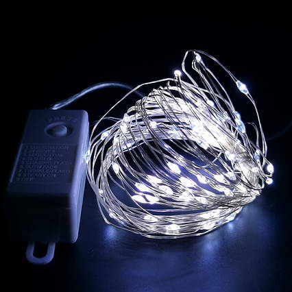 Гирлянда светодиодная нить Novogod'ko на медн. провол., 100 LED, холодный белый, 10 м, 8
