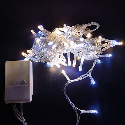 Гирлянда светодиодная нить Novogod'ko, 100 LED, холодный белый+теплый белый, 5м, 8 реж.