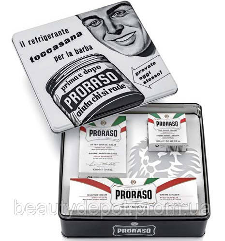 

Набор подарочный для бритья с 3-х предметов Proraso vintage selection toccasana, 400360/400367