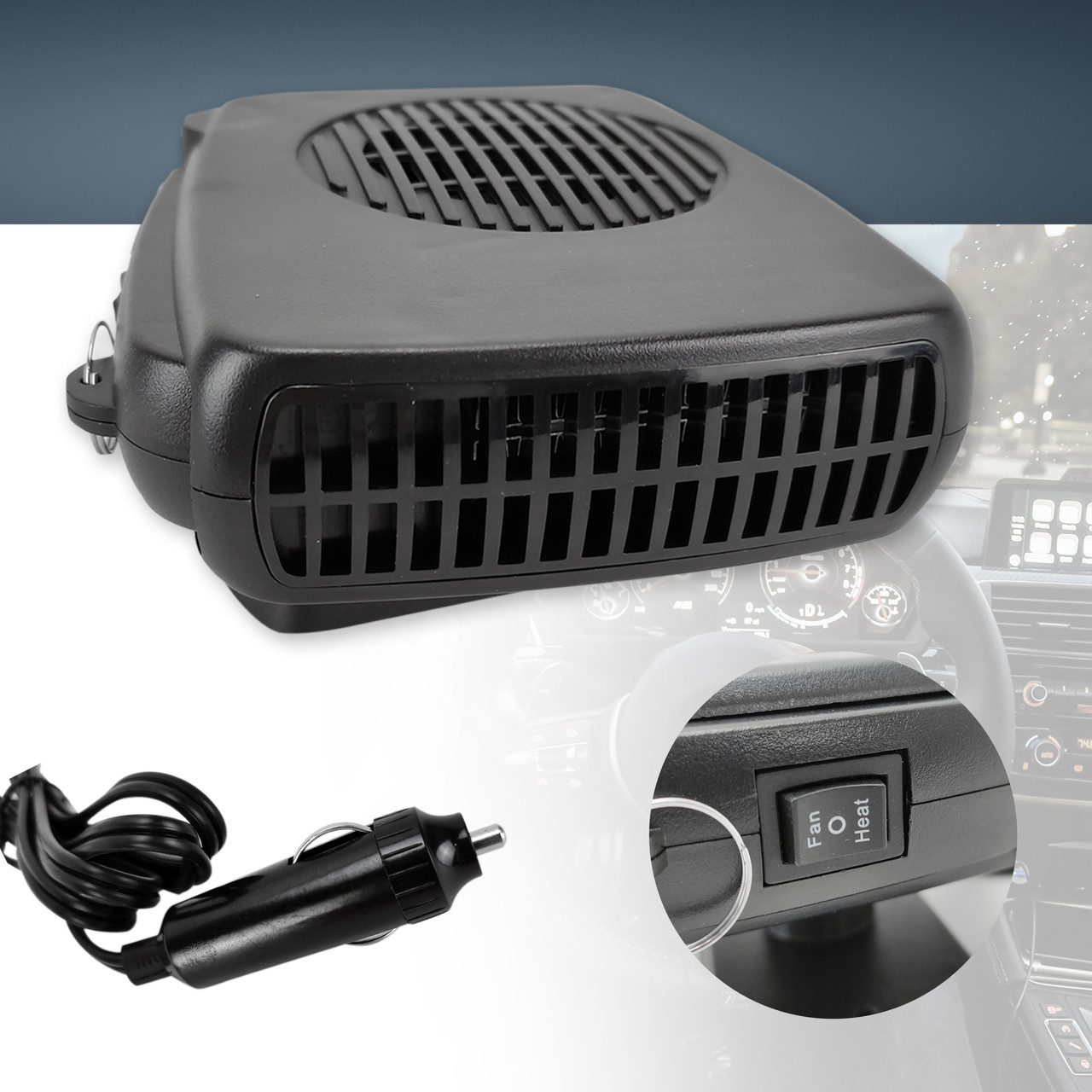 

Автомобильный обогреватель салона автомобиля от прикуривателя Auto Heater Fan 12 v автодуйка автофен