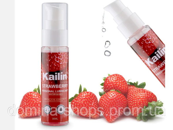 

Їстівний гель-лубрикант KAILIN AROMA GEL - Strawberry, 30 мл