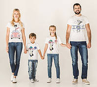 Футболки Фэмили Лук Family Look для всей семьи "Клевые жирафы" Push IT, фото 1
