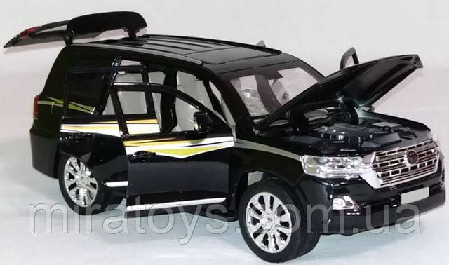 Коллекционная машинка металлическая Toyota Land Cruiser Автопром 7690 (масштаб 1:24) Черный 