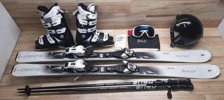 Комплект ATOMIC лыжи 141 см, сапоги 25 см - размер 39, шлем, палки, очки домовичок техно, фото 2