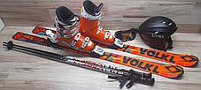 Комплект VOLKL лыжи 130 см, сапоги 24.5 см - размер 38, шлем, палки, очки домовичок техно, фото 3