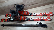 Комплект ATOMIC лыжи 120 см, сапоги 25 см - размер 39, шлем, палки, очки домовичок техно, фото 3