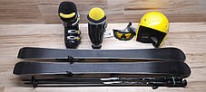 Комплект FISCHER лыжи 110 см, сапоги 22 см - размер 34, шлем, палки, очки домовичок техно, фото 2