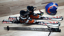 Комплект TECNOPRO лыжи 100 см, сапоги 20 см - размер 32, шлем, палки, очки домовичок техно, фото 3