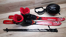 Комплект ATOMIC лыжи 110 см, сапоги 24.5 см - размер 38, шлем, палки, очки домовичок техно, фото 2