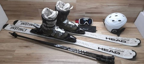Комплект Head лижі 156 см, черевики 26 см - розмір 40, шолом, палиці, окуляри, фото 3