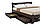 Стильная деревянная полуторная кровать Альва от производителя, массив ольхи, Орех темный, 120х190, фото 5