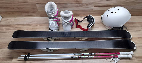 Комплект VOLKL лыжи 110 см, сапоги 21.5 см - размер 33, шлем, палки, очки домовичок тулс, фото 3