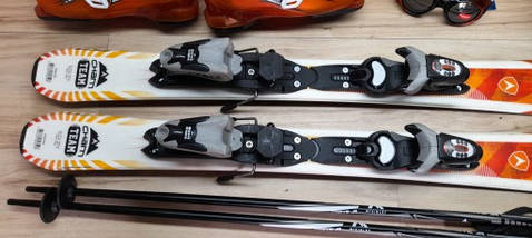 Комплект DYNASTAR лыжи 100 см, сапоги 21 см - размер 32.5, шлем, палки, очки домовичок тулс, фото 2