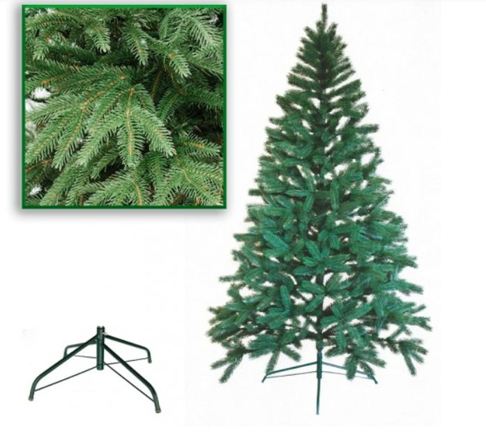 Сосна литая 2,3 м зеленая люкс Pine Deluxe № 14, Новогодние Искусственные елки премиум класса