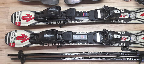 Комплект K2 лижі 88 см, черевики 19.5 см - розмір 30.5, шолом, палиці, окуляри, фото 3