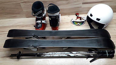 Комплект ATOMIC лижі 90 см, черевики 19 см - розмір 30, шолом, палиці, окуляри, фото 3