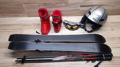 Комплект ATOMIC лыжи 90 см, сапоги 19 см - размер 30, шлем, палки, очки домовичок тулс, фото 2