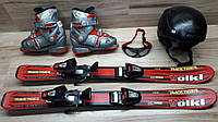 Комплект VOLKL лыжи 90 см, сапоги 19.5 см - размер 31,5, шлем, очки домовичок для всеи семьи, фото 1