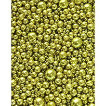 Шарики зеркальные золото микс разных размеров 10 г