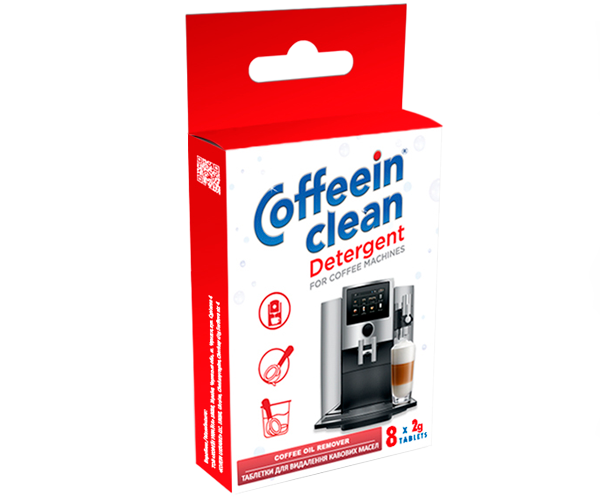 Таблетки 2 g для видалення кавових масел Coffeein clean DETERGENT 8 шт