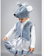 Костюм мишеня для дівчинки. Новорічний костюм мишки. Дитячий костюм мишки, фото 1