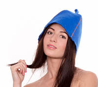 Банна шапка Luxyart натуральний войлок Синій LA-997 TV, КОД: 1250804