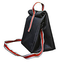 Термосумка lunch bag Ролтоп черный с декоративным ремнем TE, КОД: 2737274