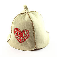 Банна шапка Luxyart Серце з візерунком Білий LA-475 TV, КОД: 1101511