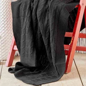 Плед вязанный Karaca Home - Sofa siyah черный 130*170