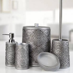 Комплект в ванную Irya - Lane gri серый (5 предметов)