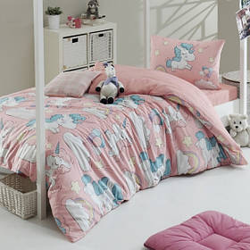 Постельное белье Lotus Home Perfect Ranforce - Pink dreams розовый полуторный