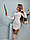 Короткий облягаючу сукню з бахромою з страз і довгим рукавом (р. 42-44) 5PL3105, фото 8
