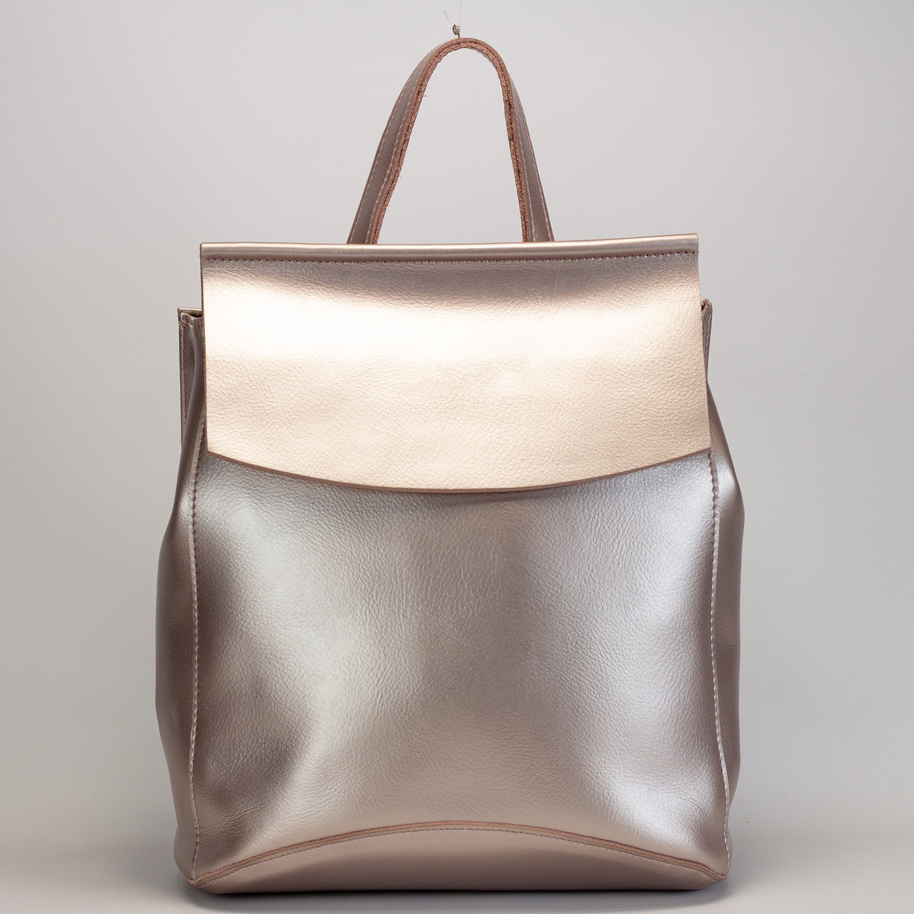 Женский розовый с перламутром городской рюкзак из натуральной кожи Tiding Bag - 77856
