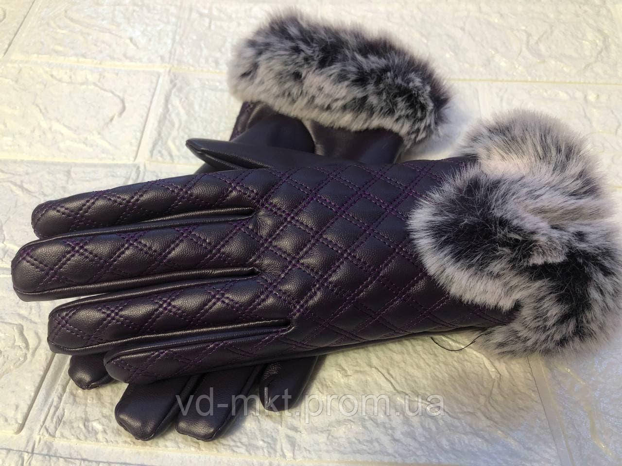 

Кожаные женские перчатки, теплые зимние женские перчатки, черные теплые перчатки., Черный