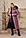 Зимняя удлинённая женская стёганая куртка на силиконе с объёмным капюшоном, фото 6