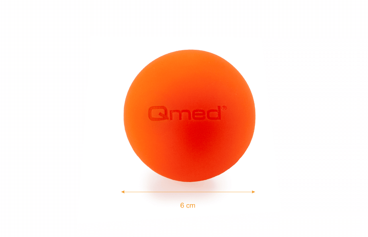Масажний м'яч Qmed Lacrosse Ball, помаранчевий Ø 6 см