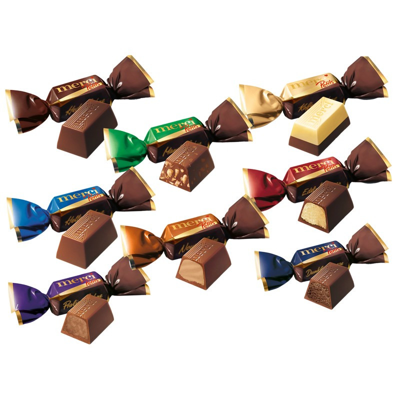 Выбрать конфеты шоколадные. Конфеты merci petits ассорти. Конфеты шоколадные в обертке. Маленькие шоколадные конфеты. Шоколадные конфеты в фантиках.