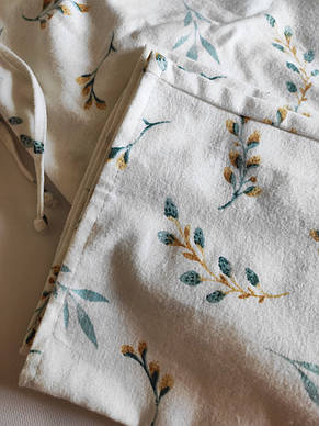 Пижамно-домашние фланелевые штаны с растительным узором на подарок девушке/подруге/сестре, фото 2