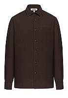 Трикотажна сорочка з піке для чоловіка, колір коричневий, розмір 46